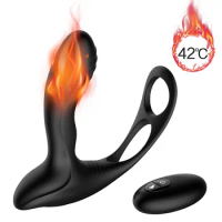 Heating Prostate Massager Wireless Remote Control Vibration Prostate Massager Male Masturbator Anal Vibrator Adult Sex Toys