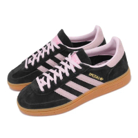 【adidas 愛迪達】休閒鞋 Handball Spezial W 女鞋 黑 粉 麂皮 生膠底 復古 德訓鞋 愛迪達(IE5897)