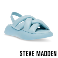 STEVE MADDEN-HAZZIE 胖胖交叉帶厚底涼鞋-藍色