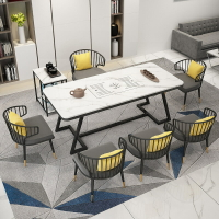 茶桌 會議桌 輕奢高檔茶桌椅組合辦公室家用現代簡約功夫泡茶臺一體多功能