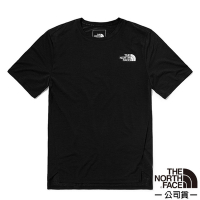 The North Face 女款 吸濕排汗圓領短袖T恤(亞洲版型)_黑色