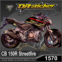 Decal Costum Sticker CB 150R STREETFIRE Full Body Desain Red  Bull