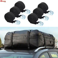 6Pcs/Set 2.5m Heavy Duty Cargo Lashing Straps with Fastening Cam Buckle For Car Roof Rack Motorcycle Bike Luggage Kayak Tie Down