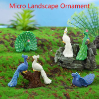 1Pc Simulation Peacock Flower Pot Mini Garden Decoration Resin Micro Landscape Ornament Desktop Decoration