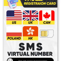 China Hongkong US CA UK Global Virtual Number Registration can receive SMS free APP login sim card no support data and calling