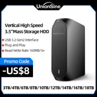 UnionSine 4TB 6TB 8TB 10TB 12TB 18TB 3.5"USB 3.2Gen HDD Compatible External Hard Disk PC/Desktop/Laptop/Mac/Xbox/Xbox One/PS4/TV