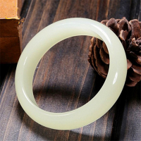 Gifts Jade Bangle Natural Genuine White Jade celet Hand-carved Bangle Charm Jewellery Accessories Amulet Men Lady Gifts