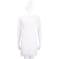 ERMANNO SCERVINO 白色縷空花朵蕾絲七分袖洋裝