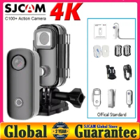 SJCAM Action Camera C100 Plus Mini Pocket Camera 4K30FPS H.265 12MP 2.4G WiFi 30M Waterproof C100+ Action Sports DV Cameras