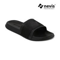 Sandal Slide Pria Lucas Sendal Slip On Slop Karet Cowok Anti Licin 41 LUCAS - FULL BLACK