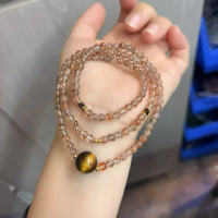 3Laps Fortune Luck Bracelet Natual Crystal Black GoldS7 Tiger Eyes Booster Bracelet 1pcs