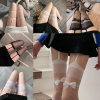 Stocking Garter Belt Lace Renda Pita Fishnet Sepaha Jaring Elegant Sexy Suspender Lolita Y2K Coquett