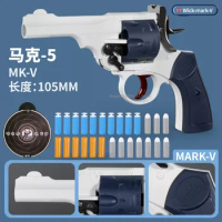 Mark Revolver Launcher Soft Bullet Toy Gun Airsoft Pistol Handgun Weapons Pneumatic Shooting Model For Adults Boys Kids