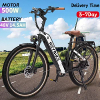 New 26 inch 500 watt unisex e-bike, city cruising e-bike, 60 mile commuter e-bike, 48V battery, stepper e-bike with APP control