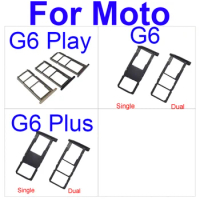 Single/Dual Sim Card Tray Socket For Motorola Moto G6 / G6 Plus G6+ XT1926 G6 Play Sim Card Slot Adapter Repair Parts