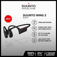 Suunto Wing 2 Black - Open-Ear Bone-Conduction Headphone | IP66 Waterproof | 12h Playtime + Powerban