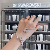 【百貨屋二號】Swarovski 施華洛世奇 奧地利施華咯元素璀璨經典滿鉆白天鵝項鏈手環手鏈送女友七夕禮物