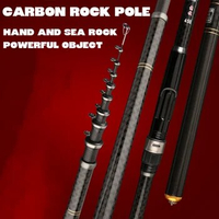 Portable Rock Fishing Rod5.4m 6.3m 7.2m Carp rod Telescopic Sea Fishing Rod carbon fiber Surf Feeder Rod Spinning Rod