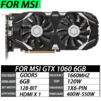 Remove the computer graphics card independently 98%NEW / FOR MSI GTX 1060 6GB