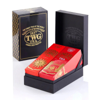 【TWG Tea】時尚茶罐雙入禮盒組 英式早餐茶100g+盛夏緋紅120g(黑茶+南非國寶茶)