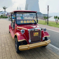 72v 200ah Lithium Battery 5KW AC Motor Classic Retro Sightseeing 11 Seater Electric Classic Car with CE Certification