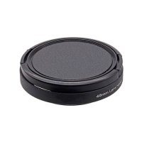 46mm Metal Lens Hood with 55mm Hood Cap for Panasonic 20mm f1.7 ASPH and other lenses with 46mm filter thread