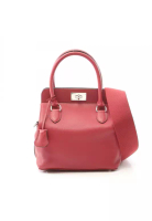 Hermes Pre-Loved Hermès Toolbox 20 Handbag Evercolor Red silver hardware 2WAY A stamp
