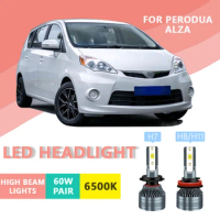 2PCS FOR PERODUA Alza 6000k H7 H8 H11 Super Bright Hi/Lo Beam Headlamp Lampu LED Headlight Bulb White Light