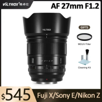 Viltrox 27mm F1.2 PRO Auto Focus Large Aperture Mirrorless Cameras Lens for Fujifilm XF Sony E FE Nikon Z XT30 II XS10 XS20 XE4
