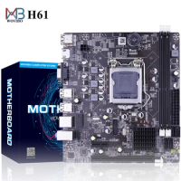 H61 Motherboard LGA 1155 DDR3 Memory 16GB Micro-ATX Desktop Mainbord for LGA1155 Socket Intel Core I3 I5 I7 Xeon CPU