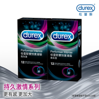 【Durex杜蕾斯】 雙悅愛潮裝保險套12入x2盒（共24入）