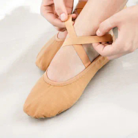 Women Ballet Training shoes Dance Adult Children Body ballet Shoes Soft Sole Professional Canvas Dance Shoes for Ballet