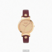 【VERSUS】VERSUS凡賽斯女錶型號VV00298(香檳紅錶面玫瑰金錶殼玫瑰金色精鋼錶帶款)