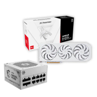 【PowerColor 撼訊】Hellhound RX9070XT 16G-L/OC/WHITE 顯示卡 + 850W金牌電源供應器