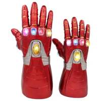 Iron Gloves Thanos Infinity Gauntlet Light Glove Cosplay LED Stone Kids Adult Weapon Carnival Cosplay Halloween Super Hero Props