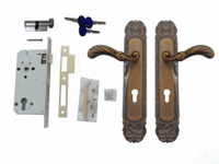 CASA 913-1 門鎖五金 匣式鎖 連體鎖 嵌入式水平鎖 古銅色鍛造把手 卡巴鑰匙*
