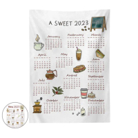 【Dido home】2023年曆布幔 短毛絨月曆掛布(HM243)
