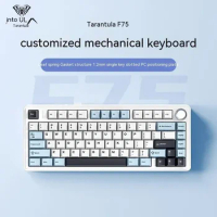 Aula F75 Multifunctional Mechanical Keyboard Knob Three Mode Hot Swap Rgb Gaming Keyboard Gasket Pc Gamer Accessories Mac Gift