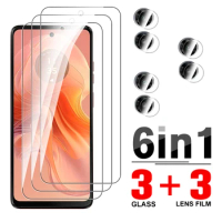 6in1 Protective Glass Case For Motorola Moto G04 G04S 4G Tempered Film MotoG04 6.56 inches Screen Lens Camera Protector Films