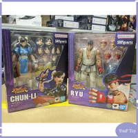 In Stock Bandai Shf Street Fighter Ryu Chun Li Outfit 2 Anime Action Figure Model Doll Kid Toy Gifts