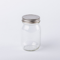 【日本星硝】不鏽鋼蓋密封玻璃罐450ml
