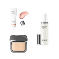 【KIKO MILANO】亮澤妝前精華飾底乳30ml+亮澤礦物蜜粉餅10g(蜜粉/蜜粉餅/妝前乳/飾底乳/粉底液/底妝/定妝)