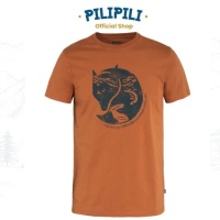 Kaos Pria Fjallraven Arctic Fox T-shirt Men Terracotta Brown