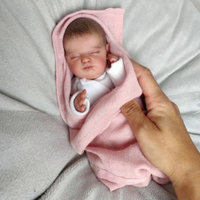 10นิ้วเสร็จแล้ว Bebe Reborn ตุ๊กตาขนาดเล็กทารกแรกเกิดสัมผัสจริงนุ่มซิลิโคนไวนิล3D ทาสีที่มองเห็นเส้นเลือดตุ๊กตา