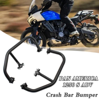 Motorcycle Highway Engine Guard Crash Bars Protect Bumper for Harley Pan American Pan1250ADV 1250 RA1250 S ADV 2021-2022