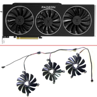 DIY Cooling Fan For XFX AMD RX6800 XT RX6900XT 3 Fan Graphics Card Fan Replacement CF1015U12D 4PIN 95MM 85MM GPU FAN DC 12V