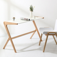 北歐書房實木書桌現代簡約小戶型辦公桌家用日式極簡靠墻學習長桌