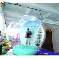 High Quality Transparent Inflatable Snow Globe Outdoor Human Size Decorations Inflatable Snow Globe For Christmas Decoration