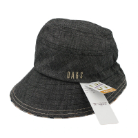【DAKS】經典LOGO刺繡抗UV超輕量遮陽帽(灰色)