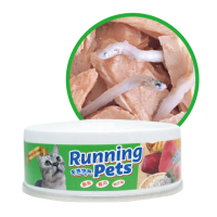 【Running Pets 毛孩快跑】吻仔魚貓罐頭 80g*24罐(副食/全齡貓/膳食纖維好消化)